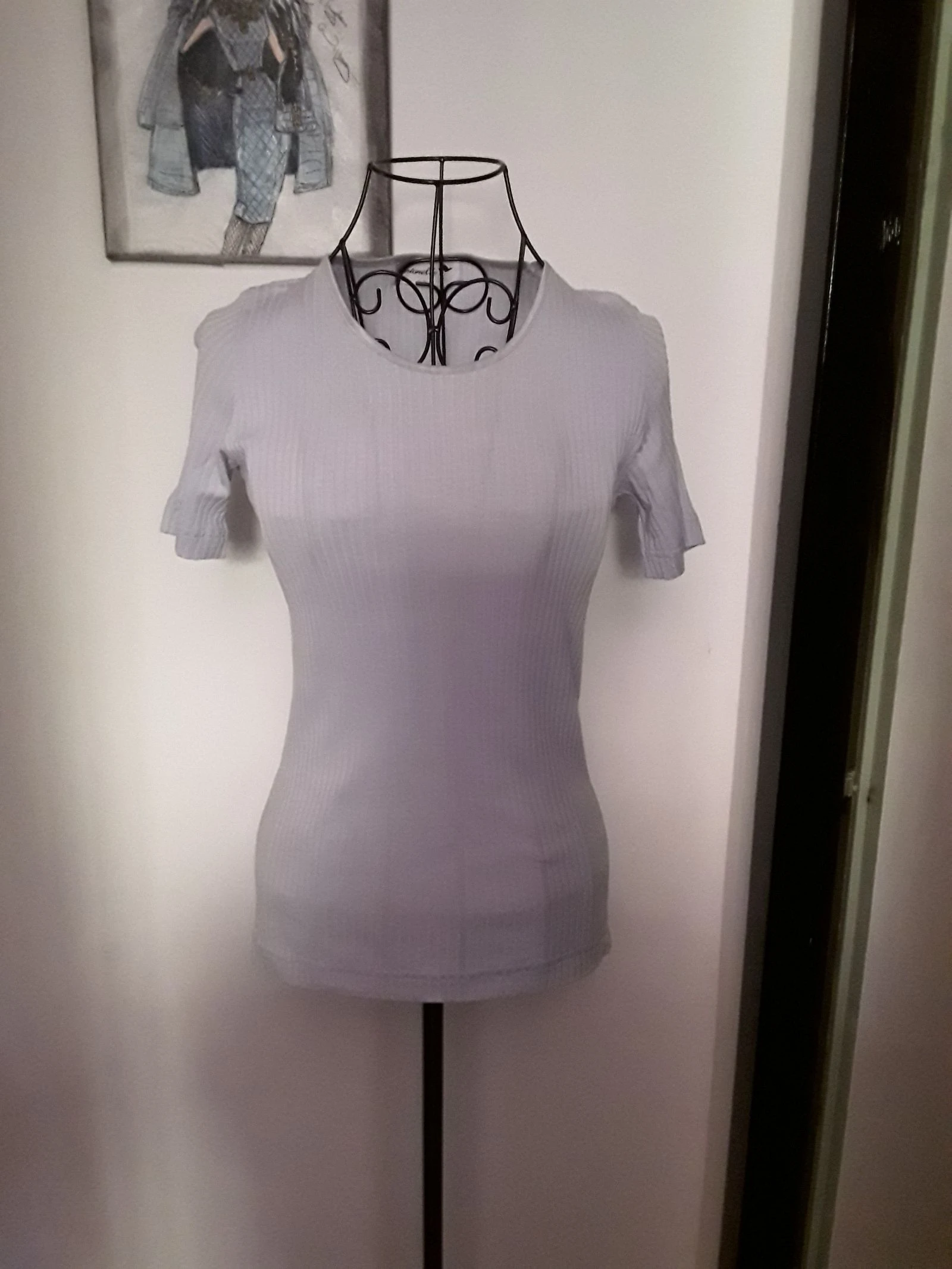 Tee-shirt manches courtes bleu clair 